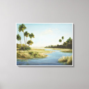 Toile Floride Paysage peinture Imprimer - Zones Humides