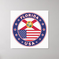 Floride, poster, toile, carré, gros,