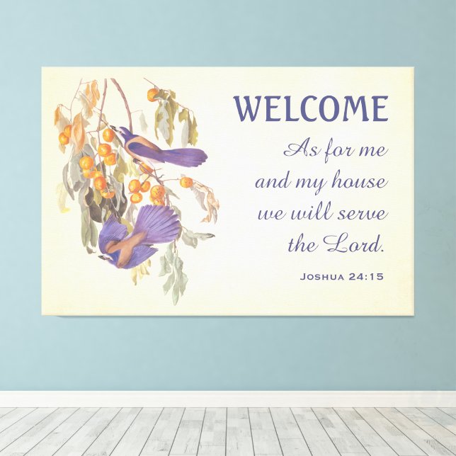 Toile Floride Scrub Jay Birds et Verse Doormat (Insitu (Plancher de Bois))