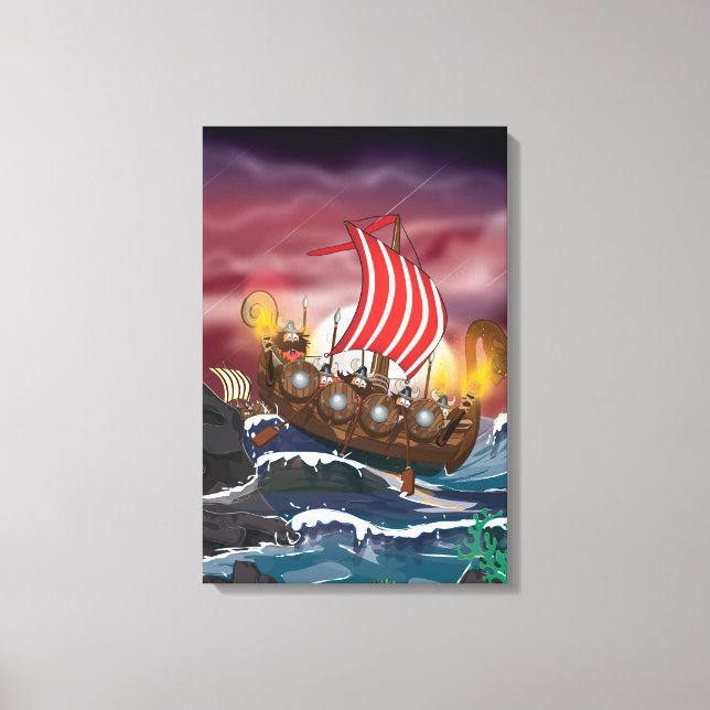 Toile Flotte d'invasion Viking (Recto)