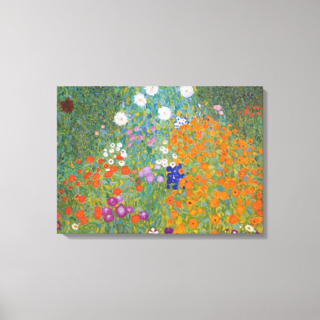 Toile Flower Garden by Gustav Klimt (Recto)