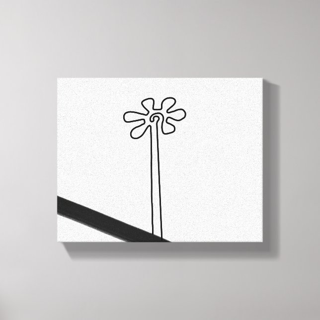 Toile Flower Nazca Pérou ancien idole géoglyphe symbole  (Recto)