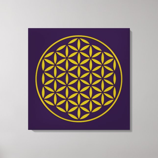 Toile Flower OF Life 2 - tampon or (Recto)