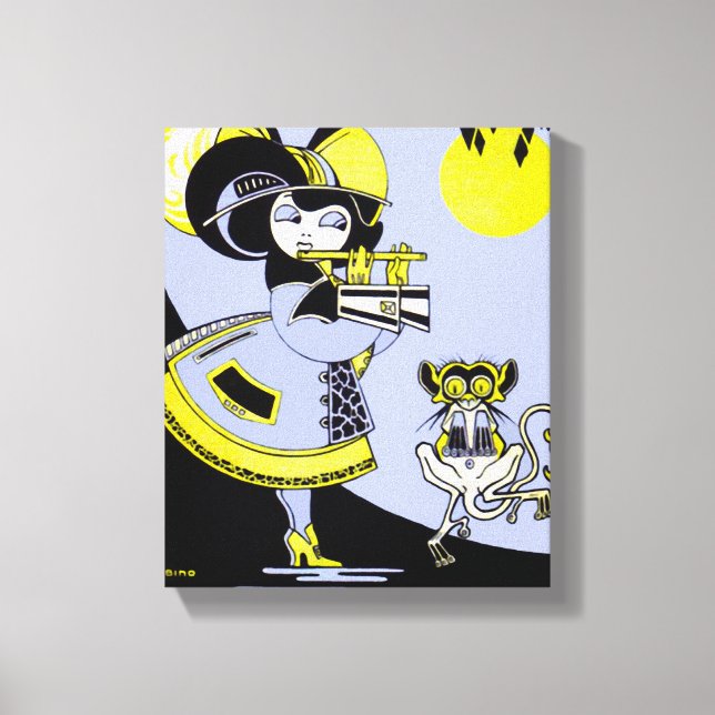 Toile Flutist et le singe (Recto)