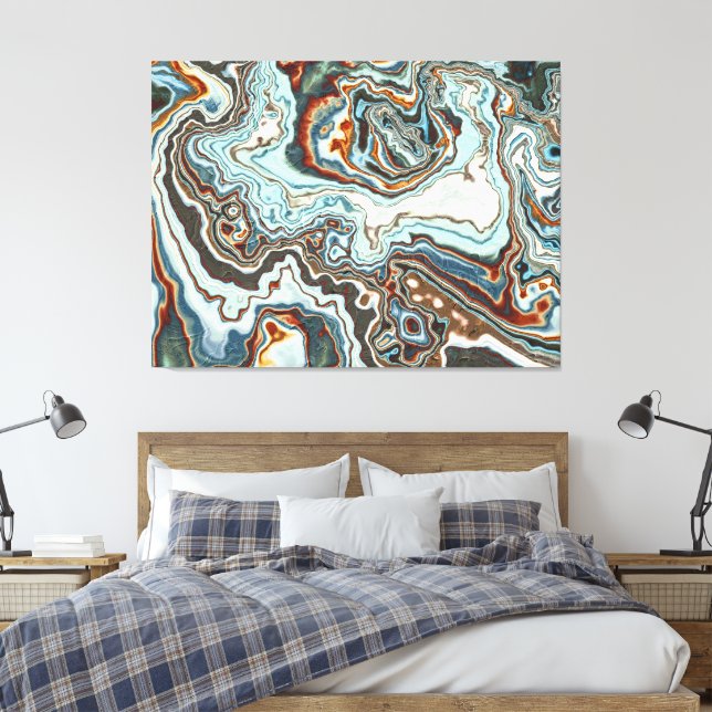 Toile Flux de géode en marbre de cuivre bleu (Insitu(Chambre))