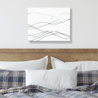 Toile Flux de Lignes – Art Abstrait Minimaliste en Ligne