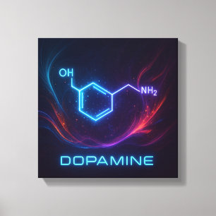 Toile Flux d'énergie de la dopamine - néon moléculaire A