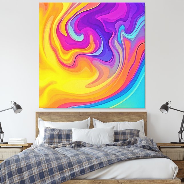 Toile Flux dynamique d'art liquide (Insitu(Chambre))