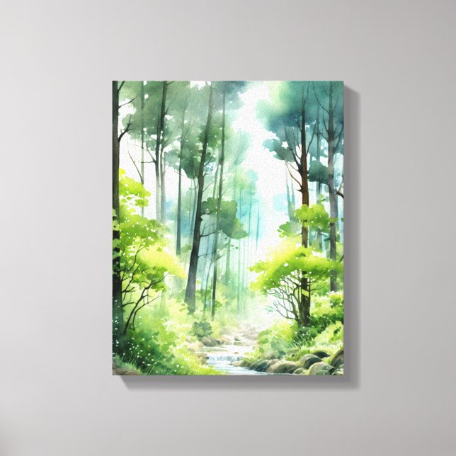 Toile Flux forestier paisible (Recto)