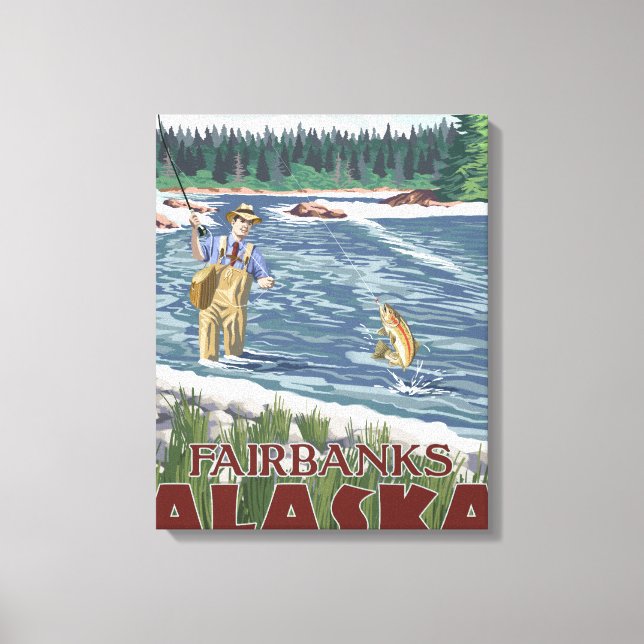 Toile Fly Fisherman - Fairbanks, Alaska (Recto)