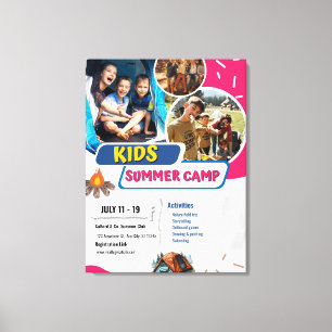 Toile Flyer de colonie de vacances pour enfants, Bootcam