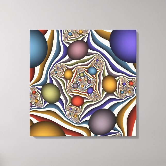 Toile Flying Up Colorful Moderne Art Fractal Abstrait (Recto)