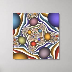 Toile Flying Up Colorful Moderne Art Fractal Abstrait