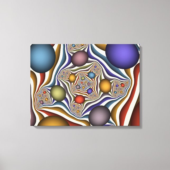 Toile Flying Up Colorful Moderne Art Fractal Abstrait (Recto)