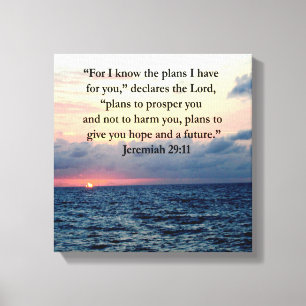 TOILE FOI À JEREMIAH 29:11 SUNRISE VERSE