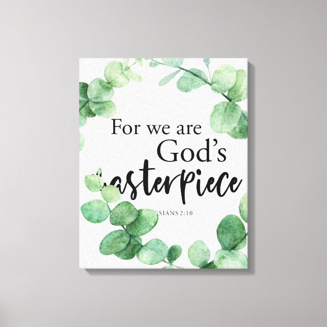 Toile Foi chrétienne Eucalyptus Le chef-d'oeuvre de Dieu (Recto)
