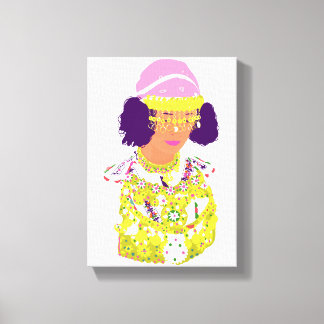 Toile Folk Costume-Inspired Canvas Art