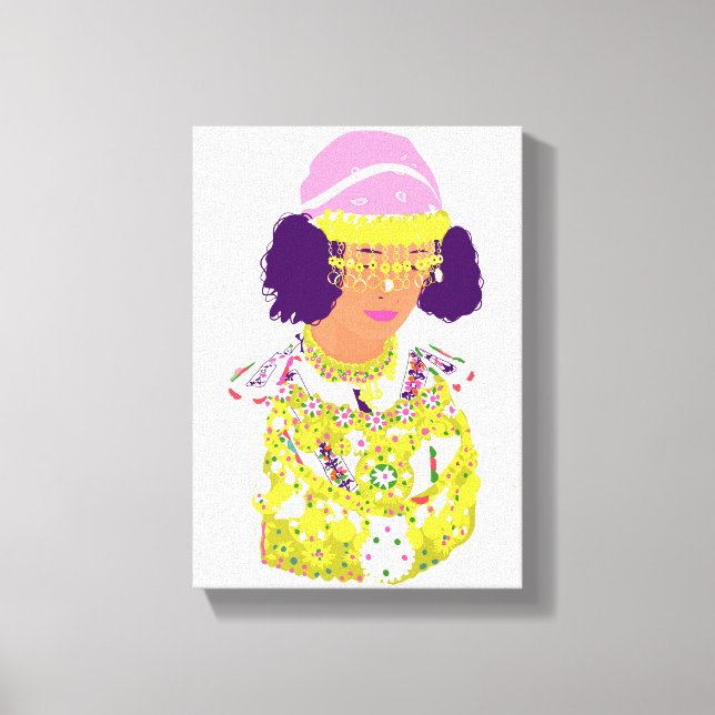 Toile Folk Costume-Inspired Canvas Art (Recto)