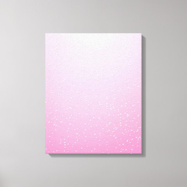 Toile Fond d'art Champagne Rose avec Petites Bulles (Recto)