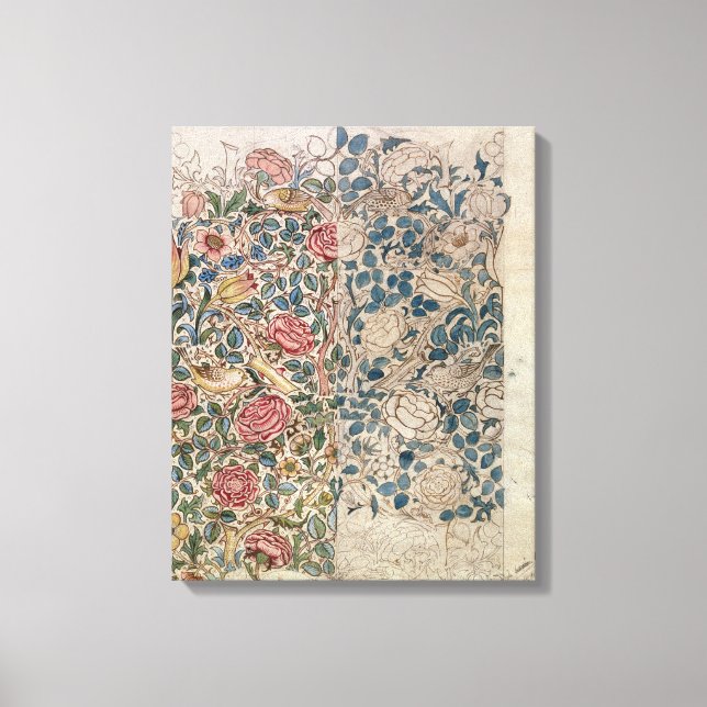 Toile Fond d'écran "Rose" (crayon et avec papier) (Recto)
