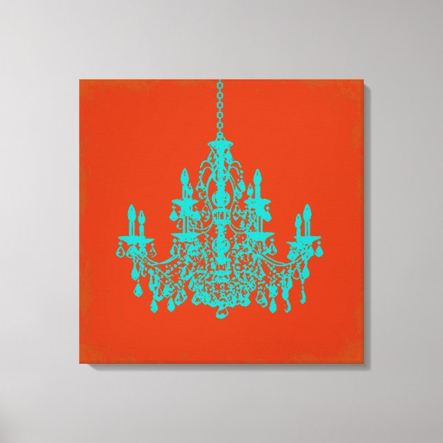 Toile Fond DIY PixDezines / lustre sarcelle (Recto)