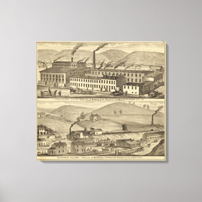 Toile Fonderie de poêle, magasins d'équipement (Recto)