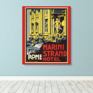 Toile Fontaine de Trevi vintage, Hôtel Marini Strand, Ro