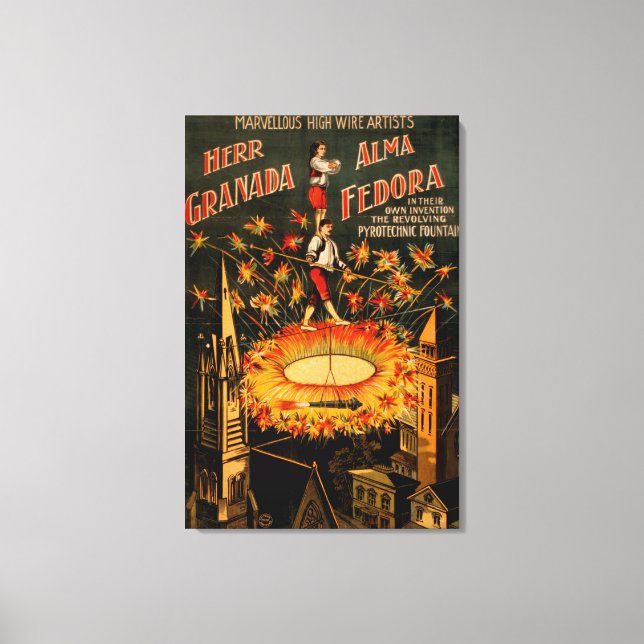 Toile Fontaine Pyrotechnique révolutionnaire Haut fil (Recto)