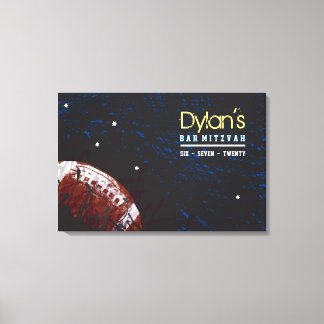 Toile FOOTBALL SPLATTER Bar Mitzvah Connexion Carte mémo