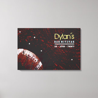 Toile FOOTBALL SPLATTER Bar Mitzvah Connexion Carte mémo