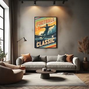Toile Football Vintage Classique