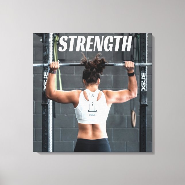 Toile Force Fitness Femmes Musculation Motivationnelle (Recto)