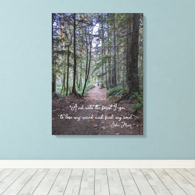 Toile Forest Trail John Muir Citation (Insitu (Plancher de Bois))