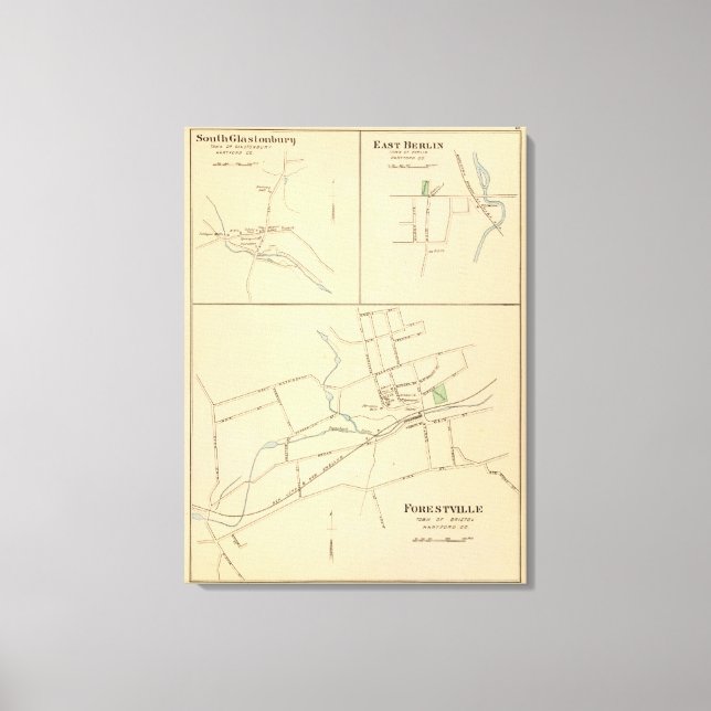 Toile Forestville, S Glastonbury, E Berlin (Recto)