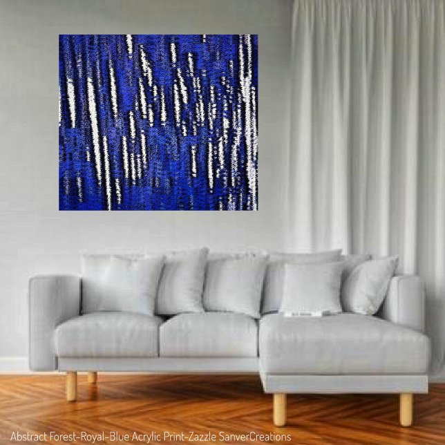 Toile Forêt Abstraite Royal-Blue (Créateur téléchargé)