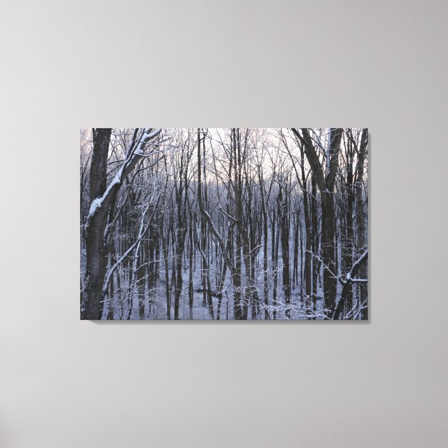 Toile Forêt d'arbres neigeux (Recto)
