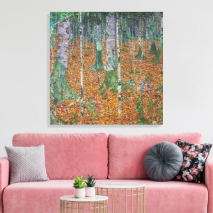 Toile Forêt de bouleaux Gustav Klimt