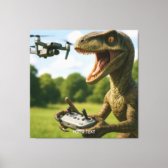 Toile Forêt de drones de Dinosaures mignons Imaginaires (Recto)