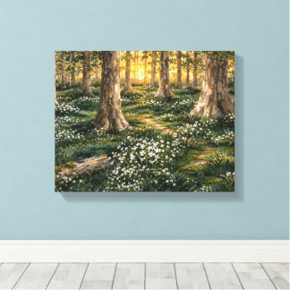 Toile Forêt de fleurs sauvages ensoleillée