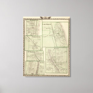 Toile Forêt de lac, Elgin, Waukegan, Woodstock