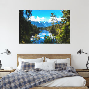 Toile Forêt de l'Everest avec un magnifique ciel élégant