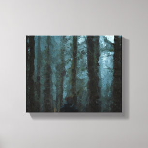 Toile Forêt de pétrole foncé 