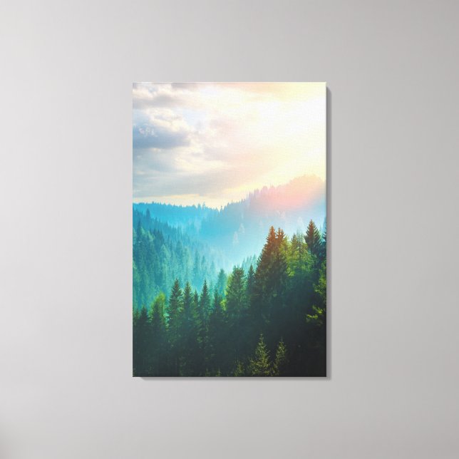 Toile Forêt de pins dans les Dolomites, Italie (Recto)