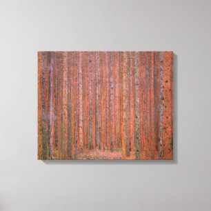 Toile Forêt de sapins de Gustav Klimt Tannenwald Arbres 