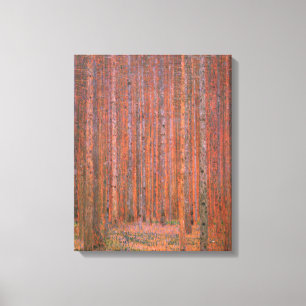 Toile Forêt de sapins de Gustav Klimt Tannenwald Arbres 