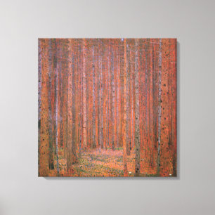 Toile Forêt de sapins de Gustav Klimt Tannenwald Arbres 