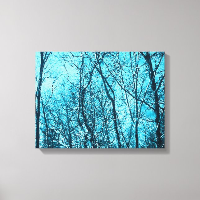 Toile Forêt en azur (Recto)