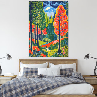 Toile Forêt enchantée