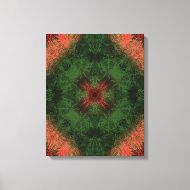 Toile Forêt Énergie Kaléidoscope Art Fractal (Recto)