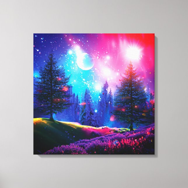 Toile Forêt magique la nuit (Recto)